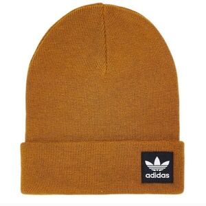 Adidas Unisex Originals Grove Beanie in Gold Ochre / Black / White